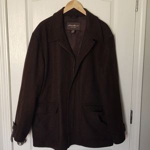 Men's Eddie Bauer wool car coat XL